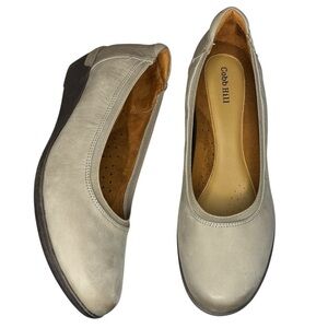 Cobb Hill Devyn Pump Khaki Nubuck wedge shoes women’s 8.5 W